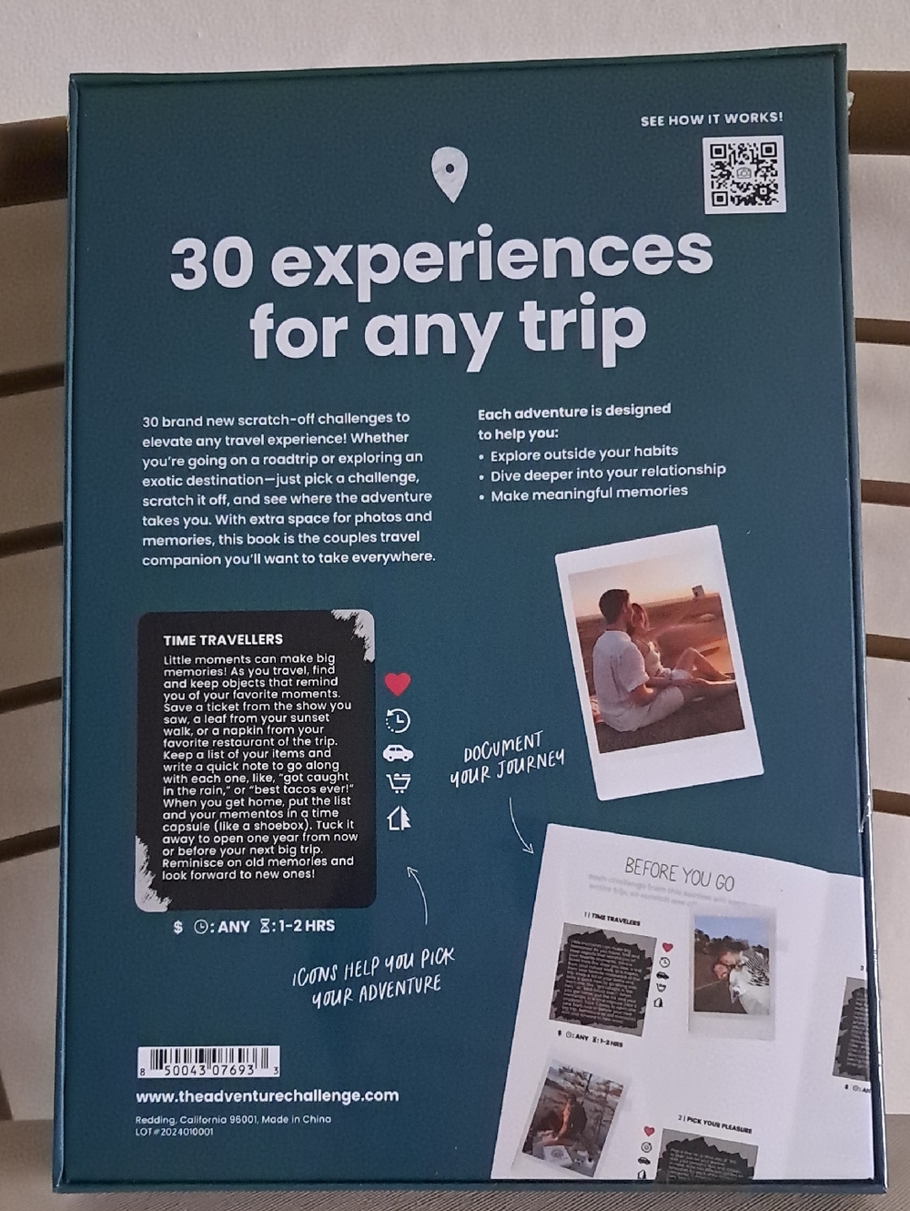 30 Experiences for Any Trip - Teal Couples Travel Scratch-Off Book